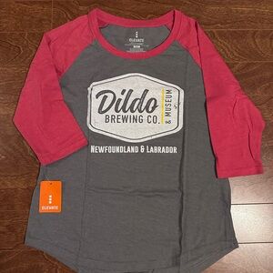 Women's Grey & Pink Raglan Long Sleeve Tee